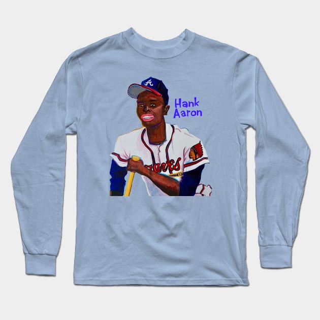 Hank aaron Long Sleeve T-Shirt by SPINADELIC